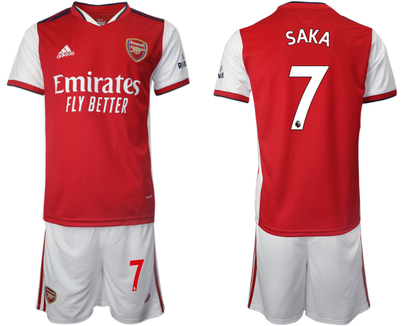 Men 2021-2022 Club Arsenal home red #7 Soccer Jersey